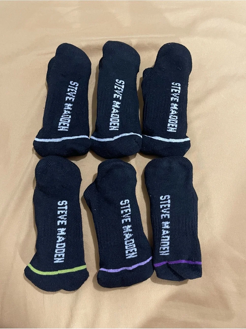 Steve Madden Women’s Black Ankle Socks - Pack of 6